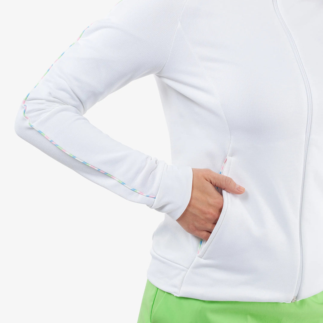 Debra is a Insulating golf sweatshirt for Women in the color White/Multicolor(4)