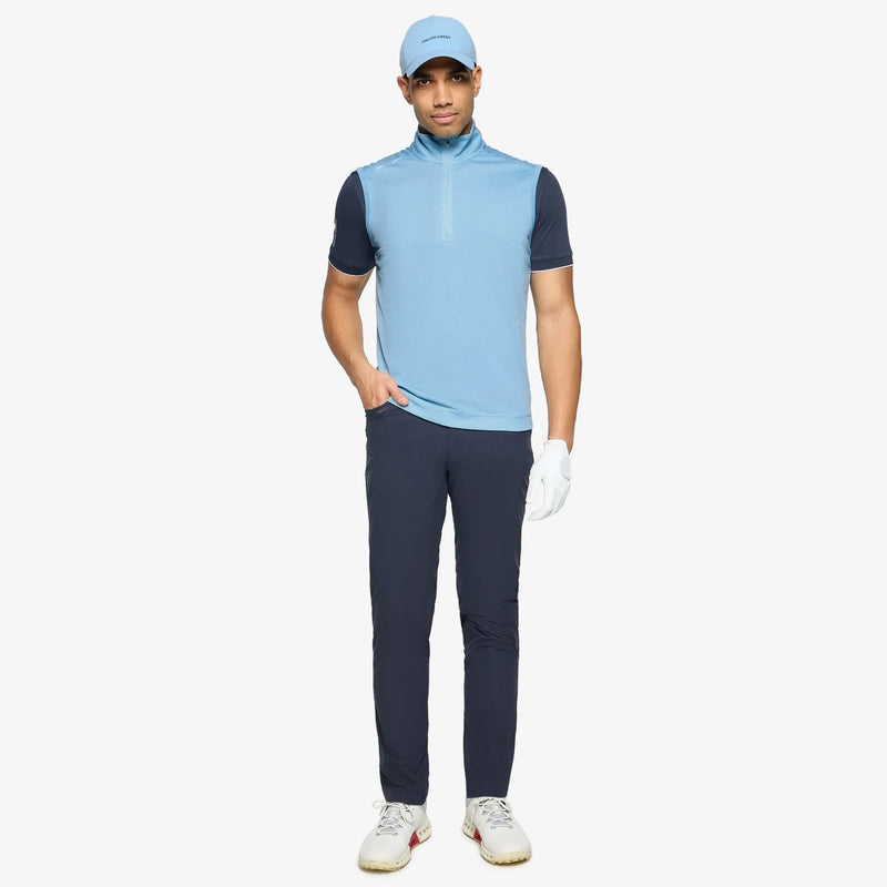 Del is a Insulating golf vest for Men in the color Crystal Blue Melange(2)