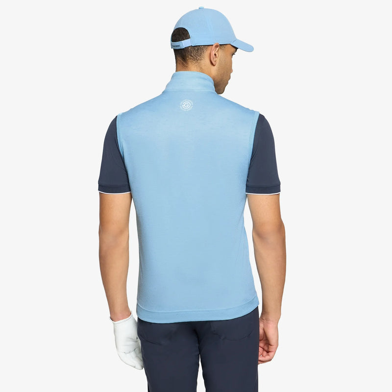 Del is a Insulating golf vest for Men in the color Crystal Blue Melange(4)