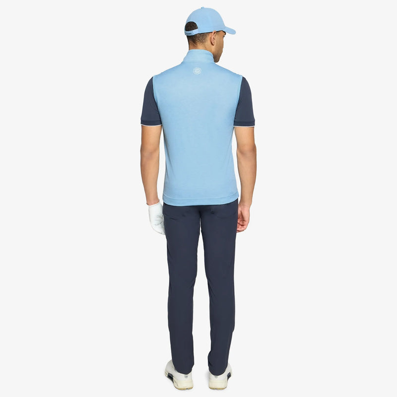 Del is a Insulating golf vest for Men in the color Crystal Blue Melange(5)