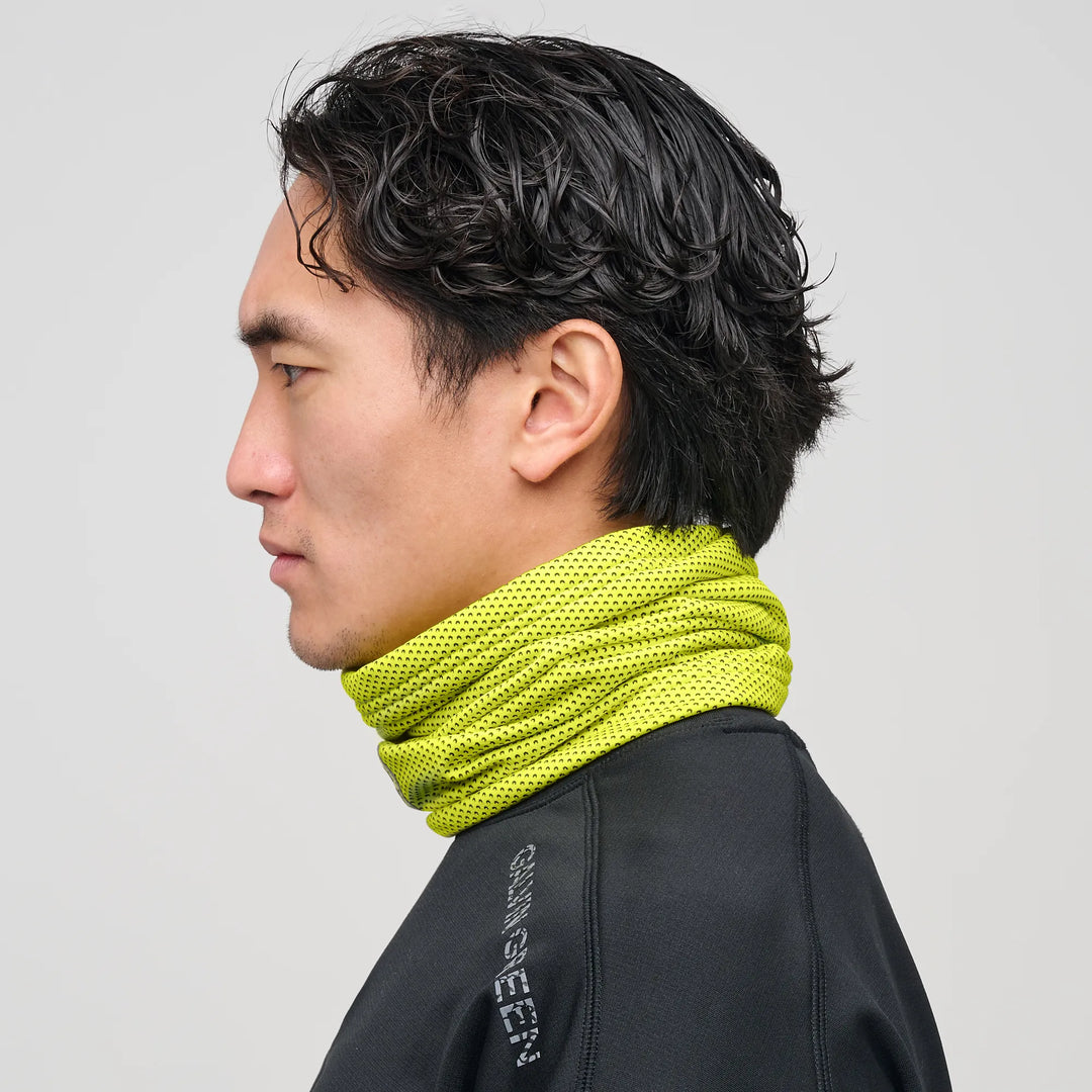 Derek is a Insulatin neck warmer in the color Sunny Lime(2)