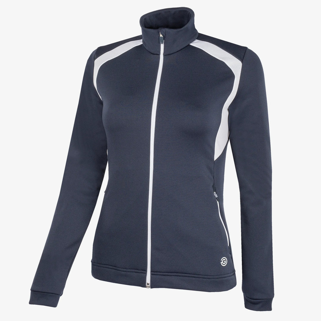 Destiny is a Insulating golf mid layer for Women in the color Navy/White(0)