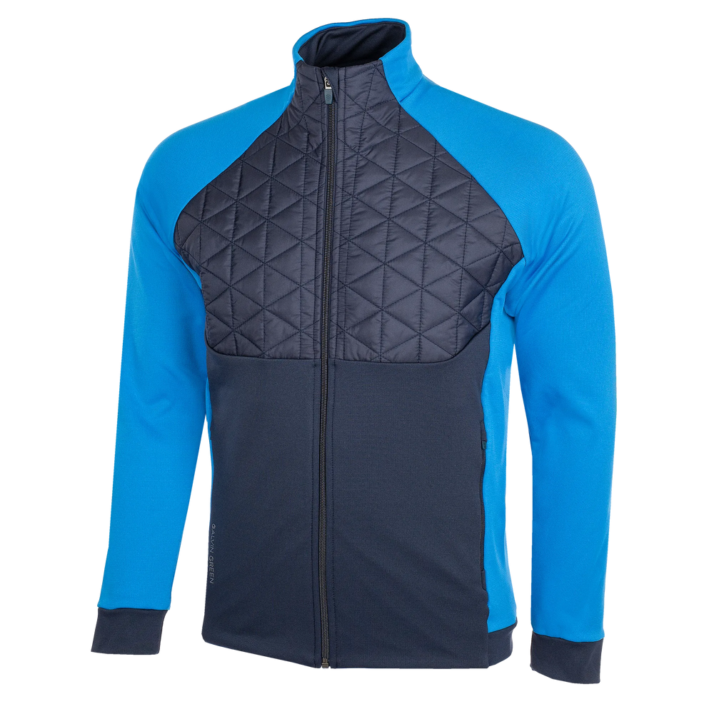 Dexter is a Insulating golf mid layer for Men in the color Navy/Blue(0)