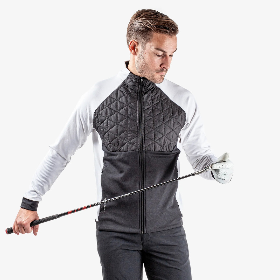 Dexter is a Insulating golf mid layer for Men in the color Black/White(1)