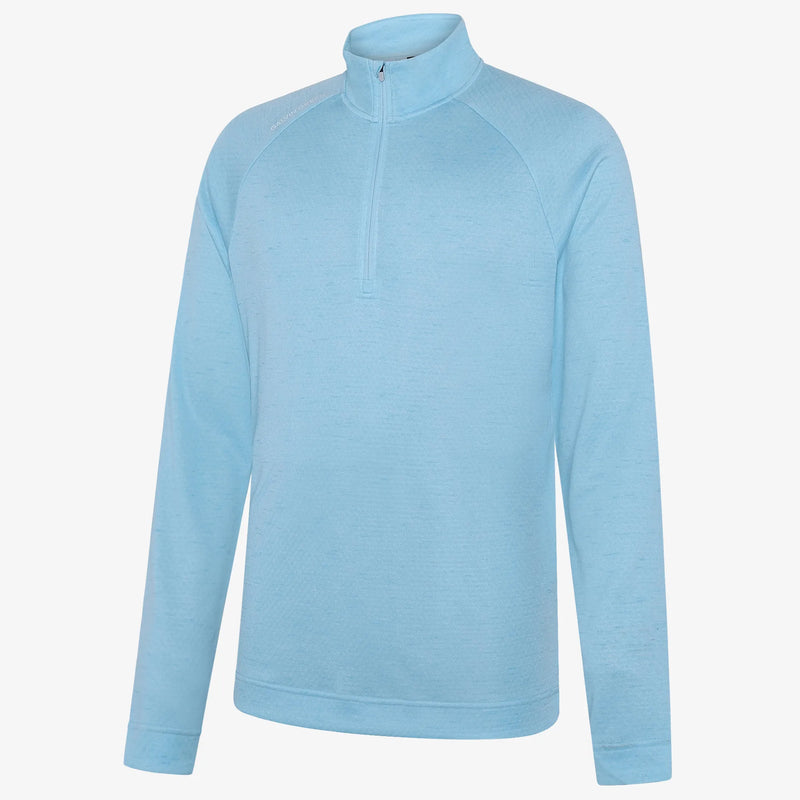 Dion is a Insulating golf mid layer for Men in the color Crystal Blue Melange(0)