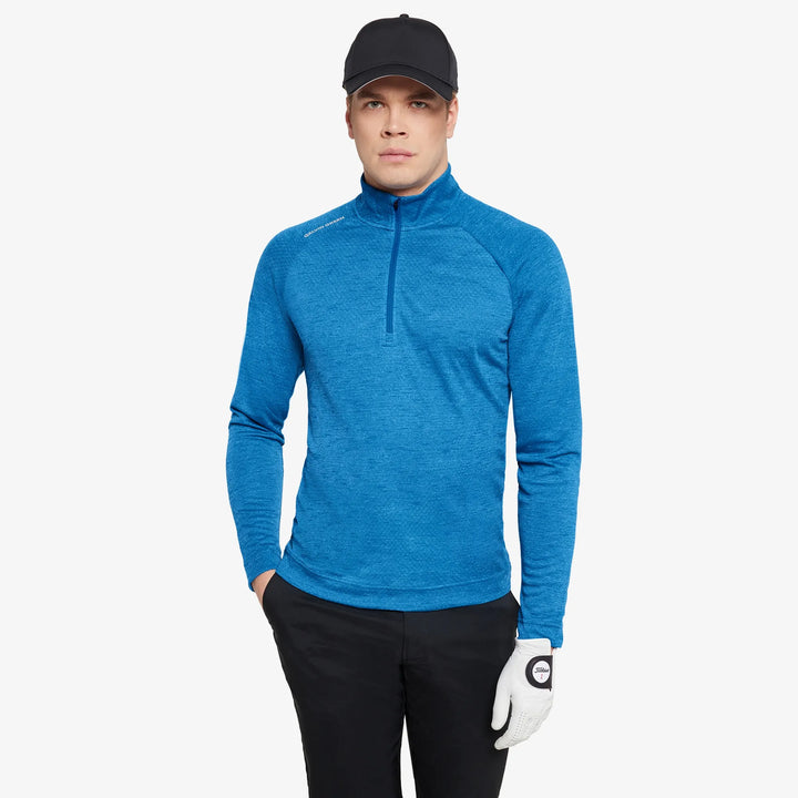 Dion is a Insulating golf mid layer for Men in the color Royal Blue Melange(1)