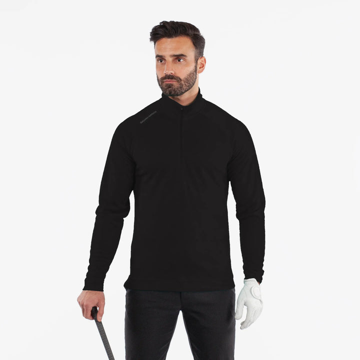 Dion is a Insulating golf mid layer for Men in the color Black(1)