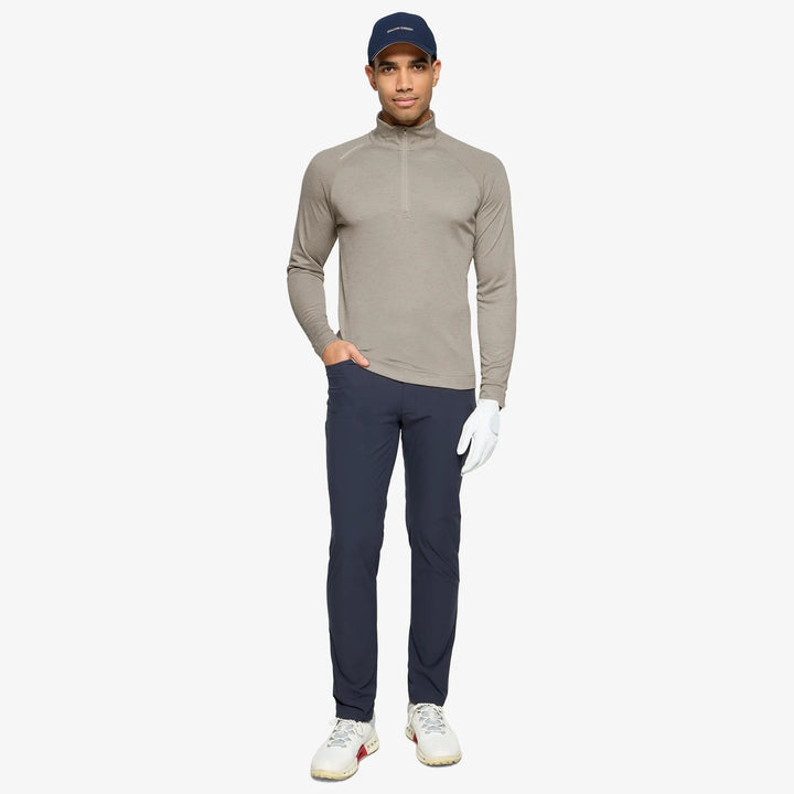 Dion is a Insulating golf mid layer for Men in the color Sand melange(2)