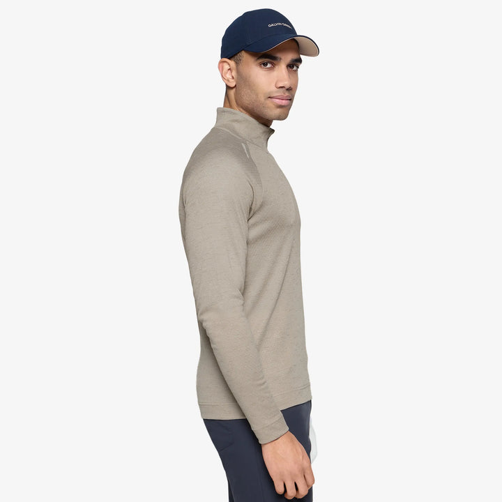 Dion is a Insulating golf mid layer for Men in the color Sand melange(3)