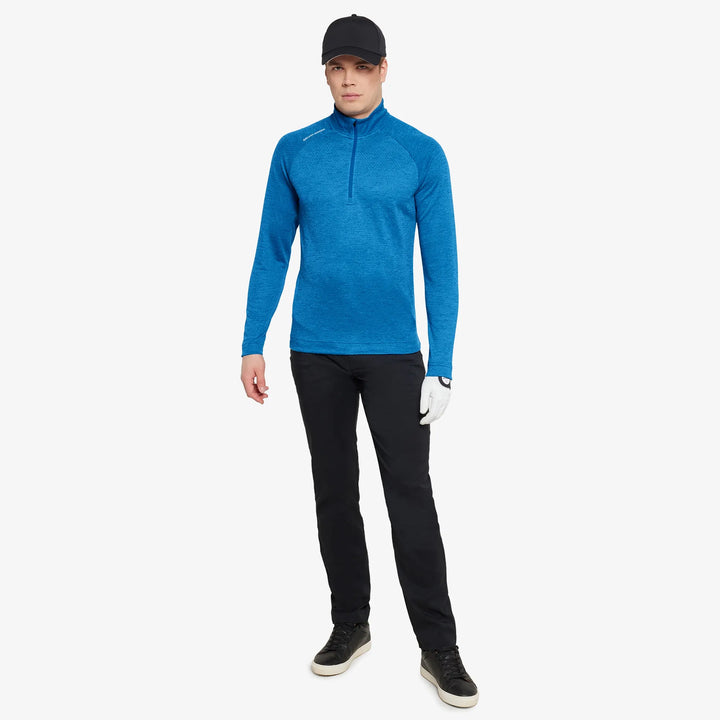 Dion is a Insulating golf mid layer for Men in the color Royal Blue Melange(2)