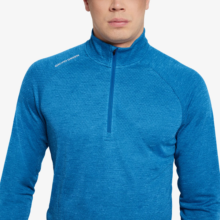 Dion is a Insulating golf mid layer for Men in the color Royal Blue Melange(3)