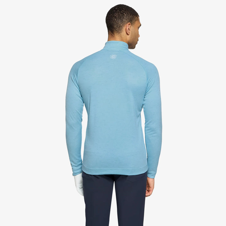 Dion is a Insulating golf mid layer for Men in the color Crystal Blue Melange(4)