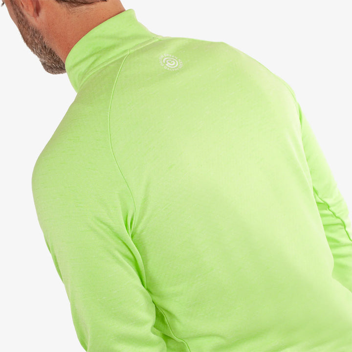 Dion is a Insulating golf mid layer for Men in the color Fresh Green Melange(5)
