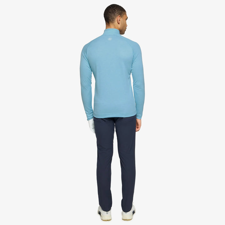 Dion is a Insulating golf mid layer for Men in the color Crystal Blue Melange(5)