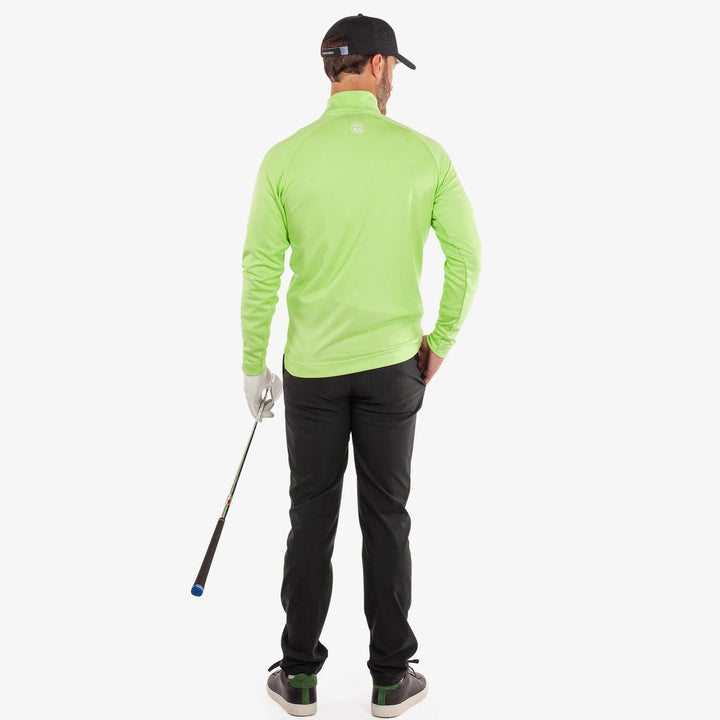 Dion is a Insulating golf mid layer for Men in the color Fresh Green Melange(6)