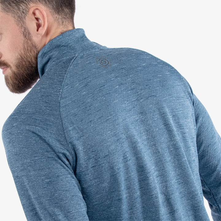 Dion is a Insulating golf mid layer for Men in the color Blue Melange (5)