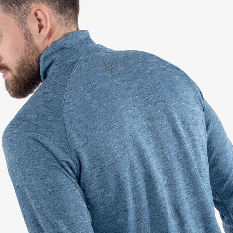 Dion is a Insulating golf mid layer for Men in the color Blue Melange (5)