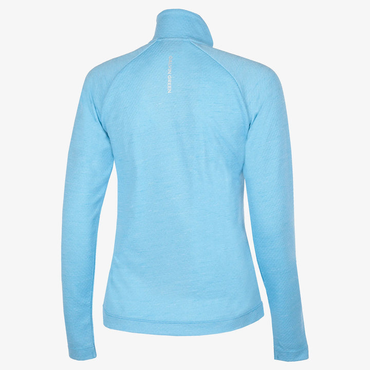 Diora is a Insulating golf mid layer for Women in the color Alaskan Blue Melange(7)
