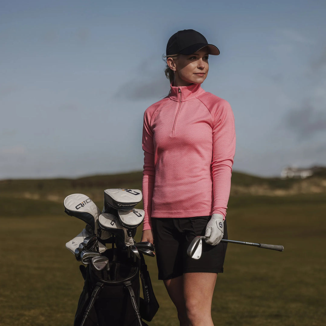 Dolly is a Insulating golf mid layer for Women in the color Camelia Rose(7)