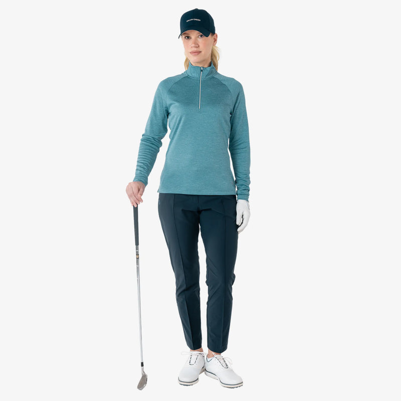 Diora is a Insulating golf mid layer for Women in the color Storm Blue Melange(2)