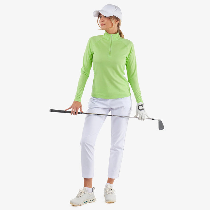 Diora is a Insulating golf mid layer for Women in the color Fresh Green Melange(2)