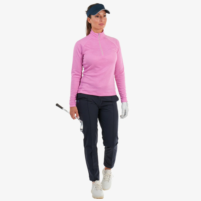 Diora is a Insulating golf mid layer for Women in the color Fuchsia melange(3)