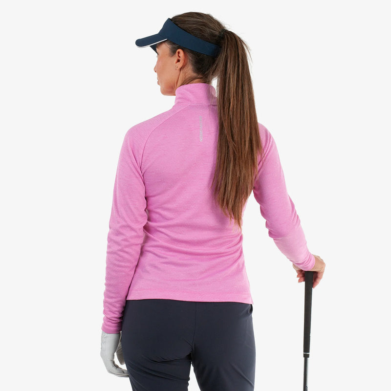 Diora is a Insulating golf mid layer for Women in the color Fuchsia melange(5)