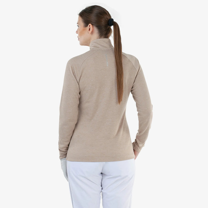 Diora is a Insulating golf mid layer for Women in the color Sand melange(4)