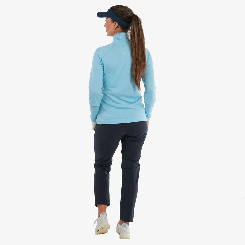 Diora is a Insulating golf mid layer for Women in the color Crystal Blue Melange(5)