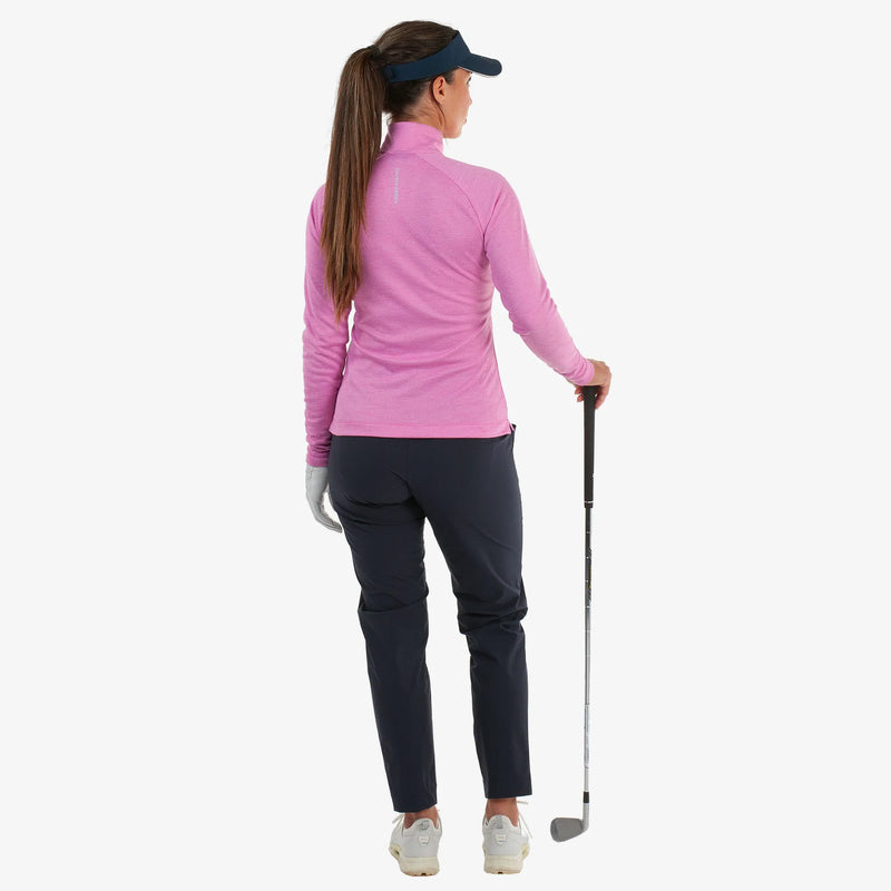 Diora is a Insulating golf mid layer for Women in the color Fuchsia melange(6)