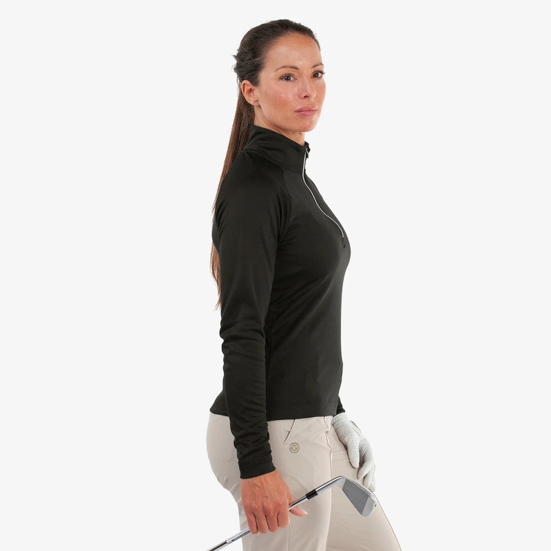Diora is a Insulating golf mid layer for Women in the color Black(3)