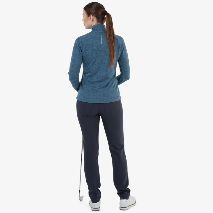 Diora is a Insulating golf mid layer for Women in the color Blue Melange (5)