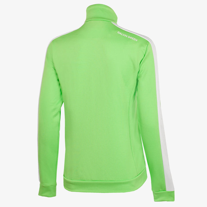 Dixie is a Insulating golf mid layer for Women in the color Fresh Green/White(7)