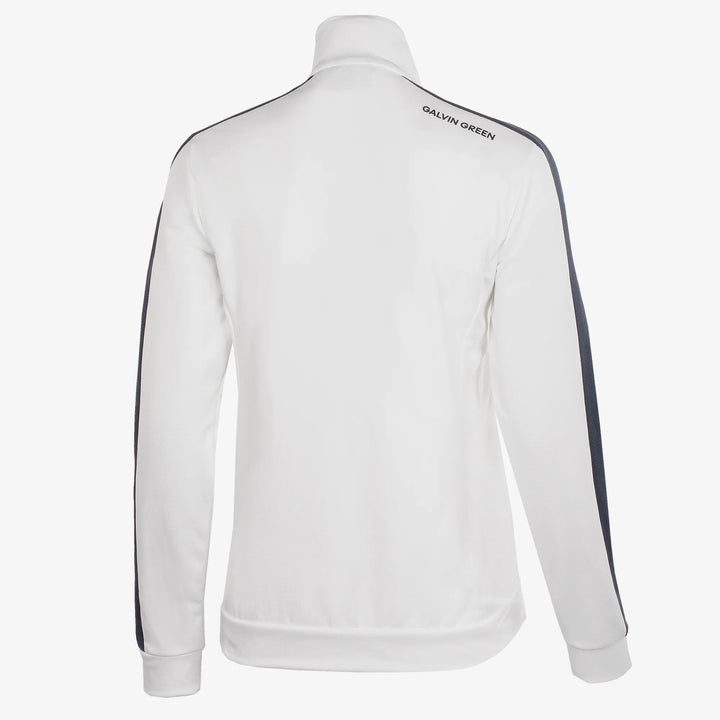 Dixie is a Insulating golf mid layer for Women in the color White/Navy(8)