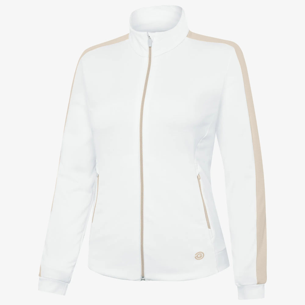 Dixie is a Insulating golf mid layer for Women in the color White/Sand(0)