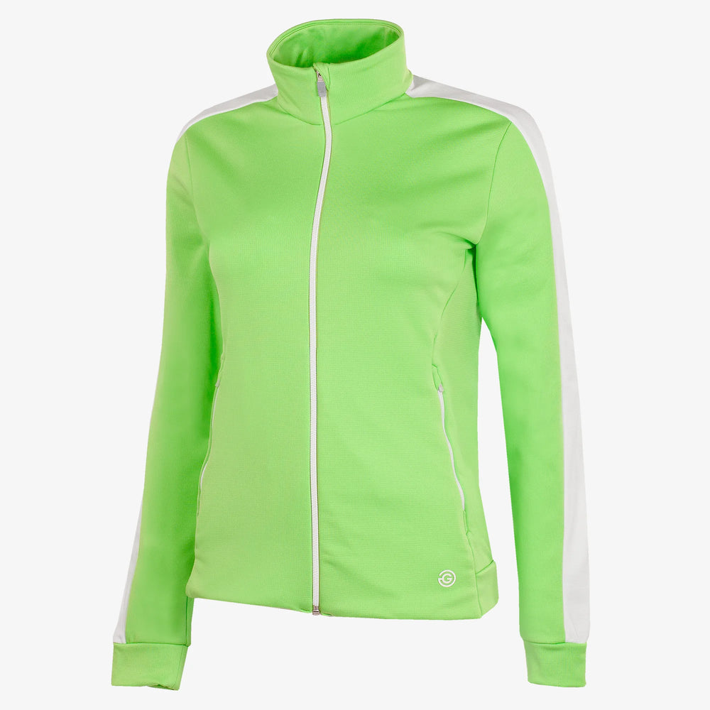 Dixie is a Insulating golf mid layer for Women in the color Fresh Green/White(0)