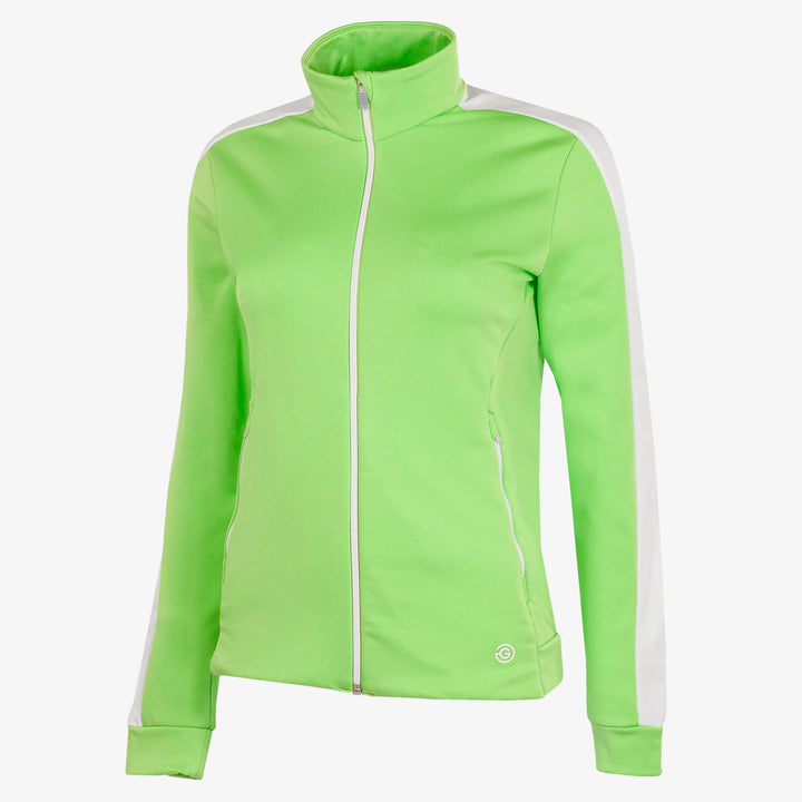 Dixie is a Insulating golf mid layer for Women in the color Fresh Green/White(0)