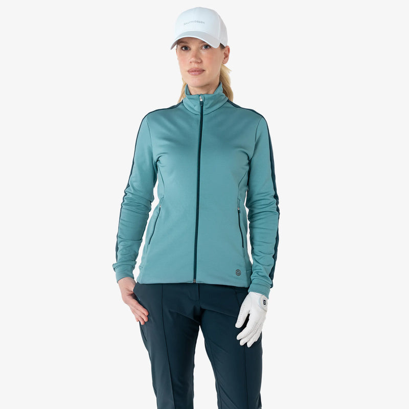 Dixie is a Insulating golf mid layer for Women in the color Storm Blue/Navy(1)