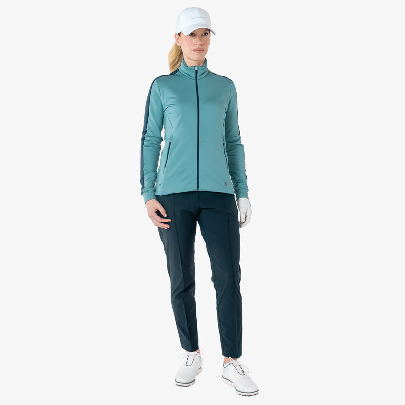 Dixie is a Insulating golf mid layer for Women in the color Storm Blue/Navy(2)
