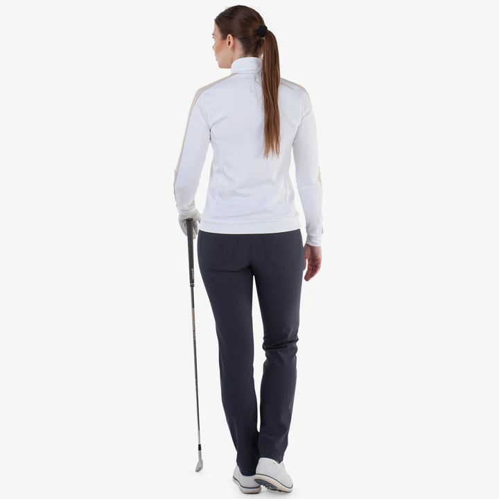 Dixie is a Insulating golf mid layer for Women in the color White/Sand(5)