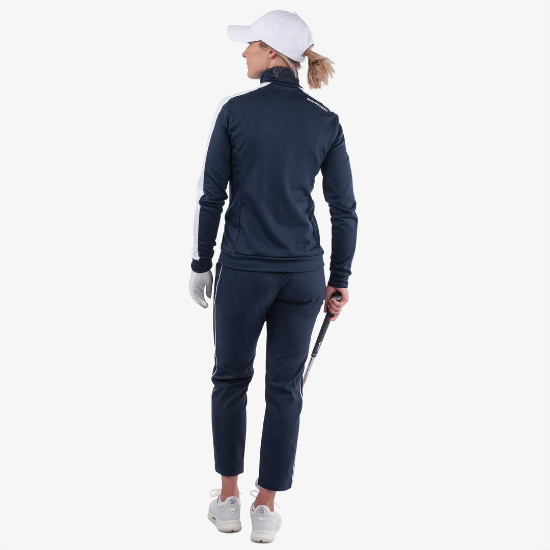 Dixie is a Insulating golf mid layer for Women in the color Navy/White(6)
