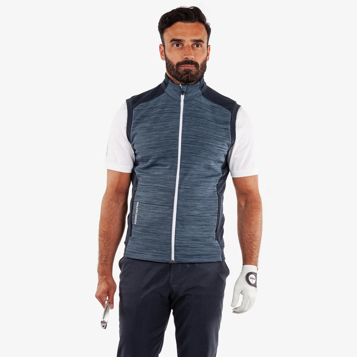 Dolph is a Insulating golf vest for Men in the color Moonlight Blue/Navy(1)