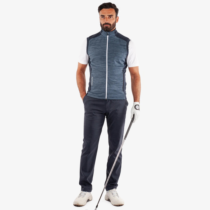 Dolph is a Insulating golf vest for Men in the color Moonlight Blue/Navy(2)