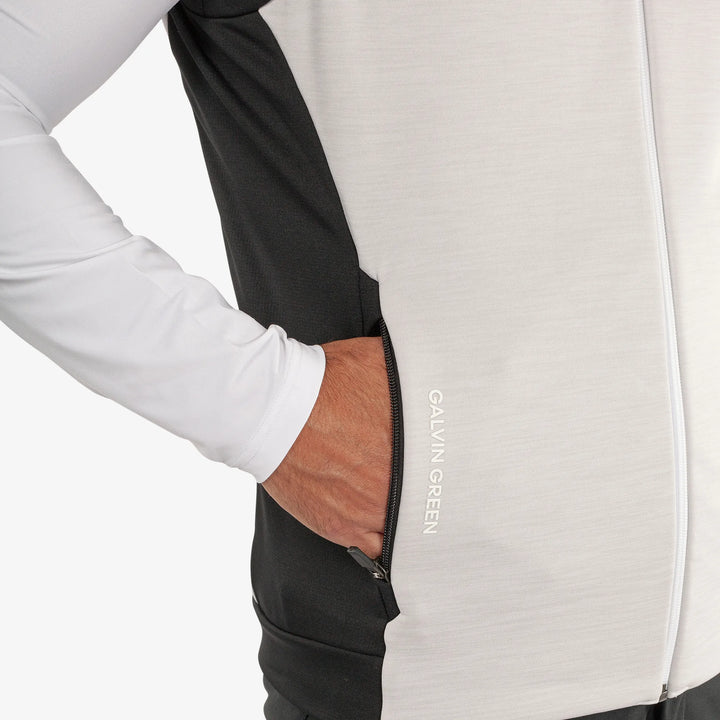Dolph is a Insulating golf vest for Men in the color Cool Grey/Black(4)