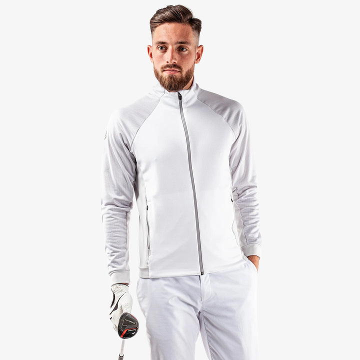 Donald is a Insulating golf mid layer for Men in the color White/Cool Grey(1)