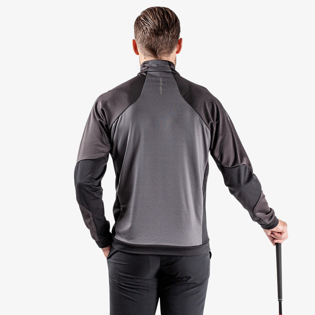 Donald is a Insulating golf mid layer for Men in the color Forged Iron/Black (7)