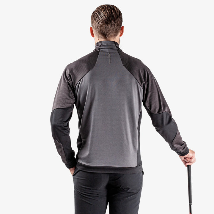 Donald is a Insulating golf mid layer for Men in the color Forged Iron/Black (7)