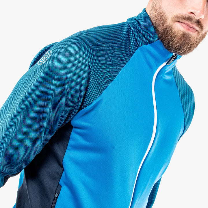 Donald is a Insulating golf mid layer for Men in the color Blue/Navy/White(3)