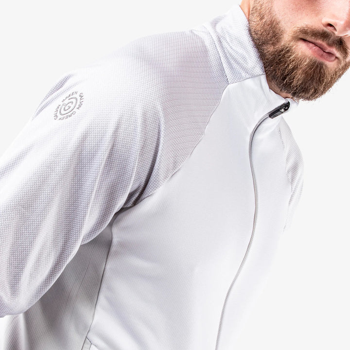 Donald is a Insulating golf mid layer for Men in the color White/Cool Grey(3)