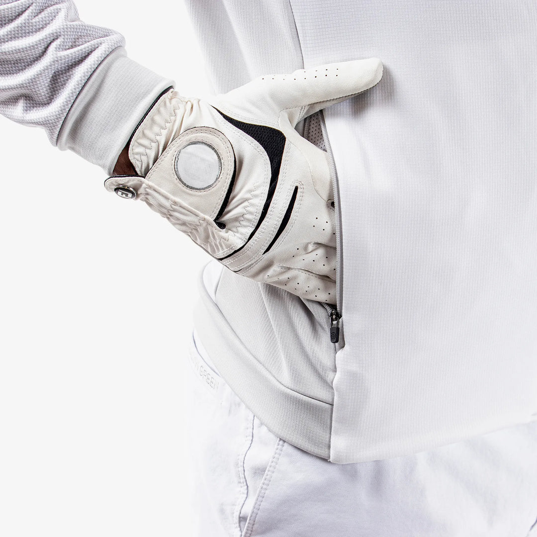 Donald is a Insulating golf mid layer for Men in the color White/Cool Grey(5)